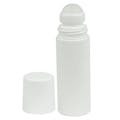 90mL White HDPE Rollerball with Overcap
