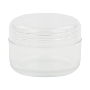 6mL Clear Acrylic San (AS) Round Jar with Natural Lid