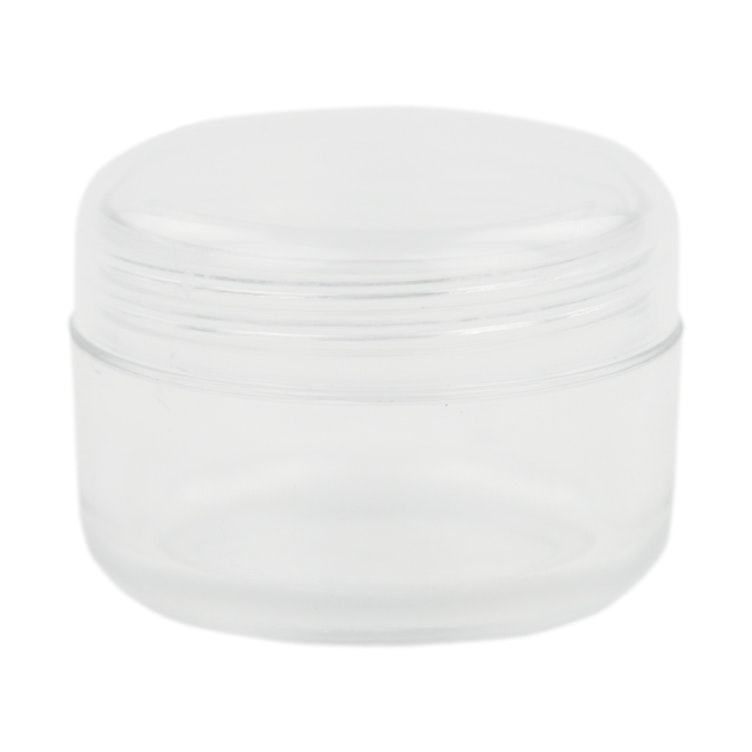 6mL Clear Acrylic San (AS) Round Jar with Natural Lid