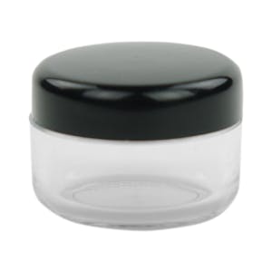 6mL Clear Acrylic San (AS) Round Jar with Black Lid