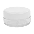 10mL Clear PET Round Jar with White Lid
