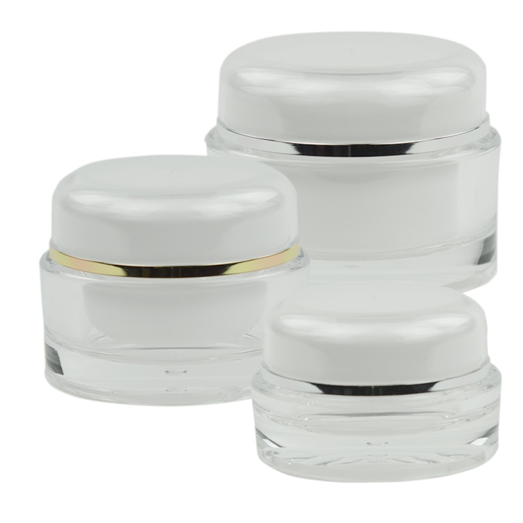 Acrylic Round Jars with Lined Caps
