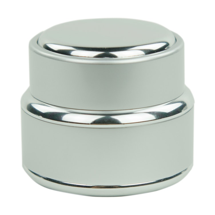 30mL Brushed Aluminum Glass Round Jar with Lined Cap