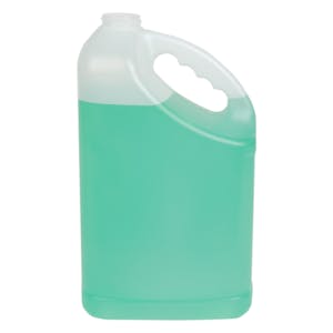 128 oz. Natural HDPE Slant Handle Jug with 38/400 Neck (Cap Sold Separately)