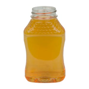 8 oz. (Honey Weight) Clear PET Honeycomb Hourglass Grip Bottle with 38/400 Neck (Caps sold separately)