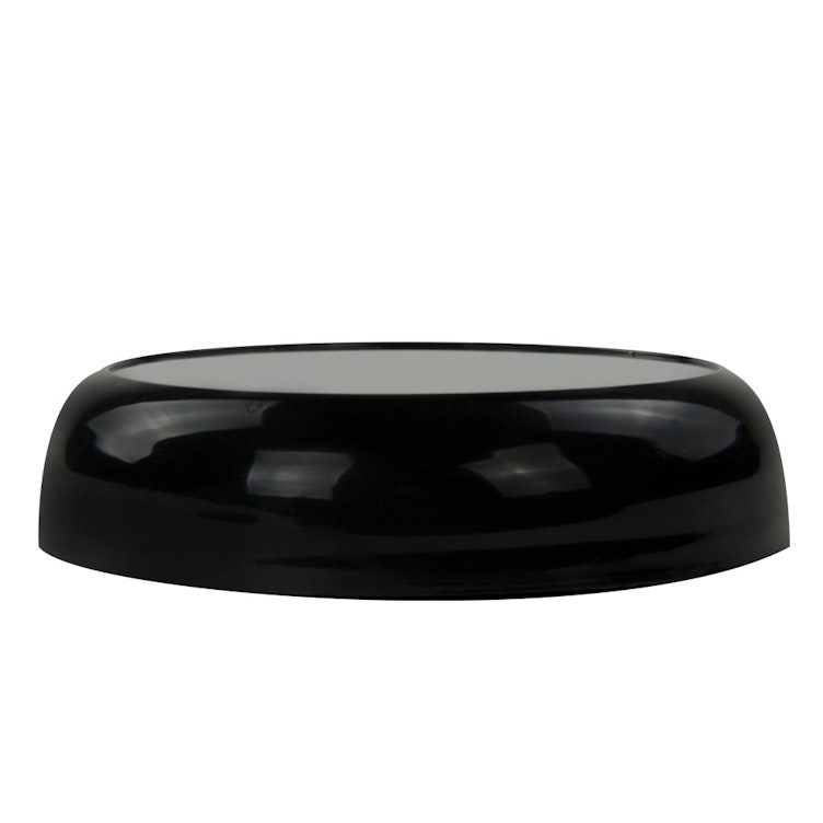70/400 Black Polypropylene Stackable Domed Cap