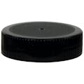 63/400 Black Polyethylene Unlined Ribbed Cap