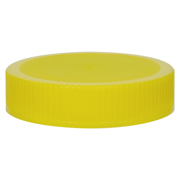 70/400 Yellow Polyethylene Unlined Ribbed Cap