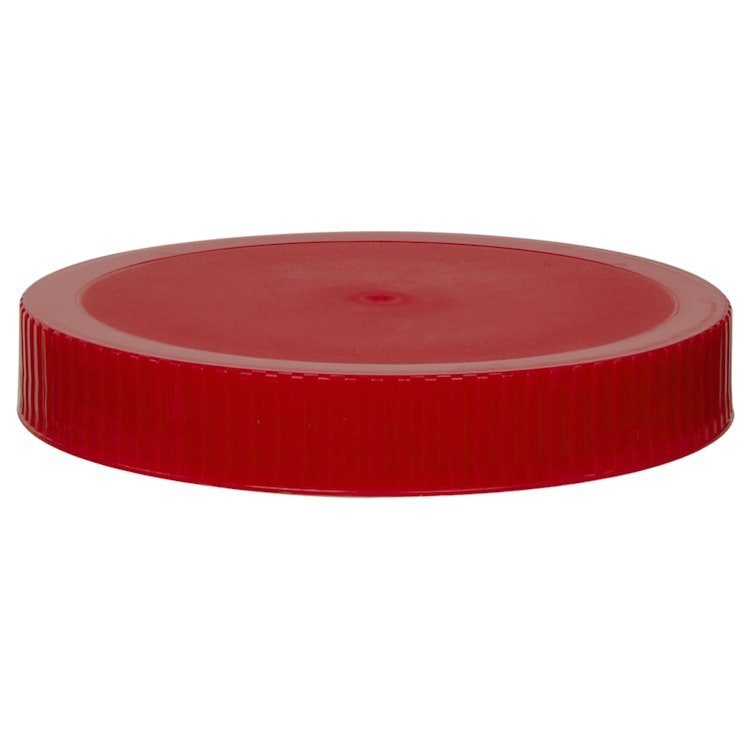 89/400 Red Polyethylene Unlined Ribbed Cap