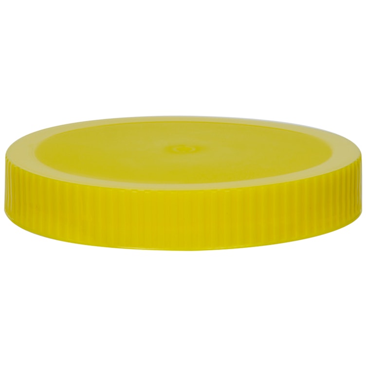 89/400 Yellow Polyethylene Unlined Ribbed Cap