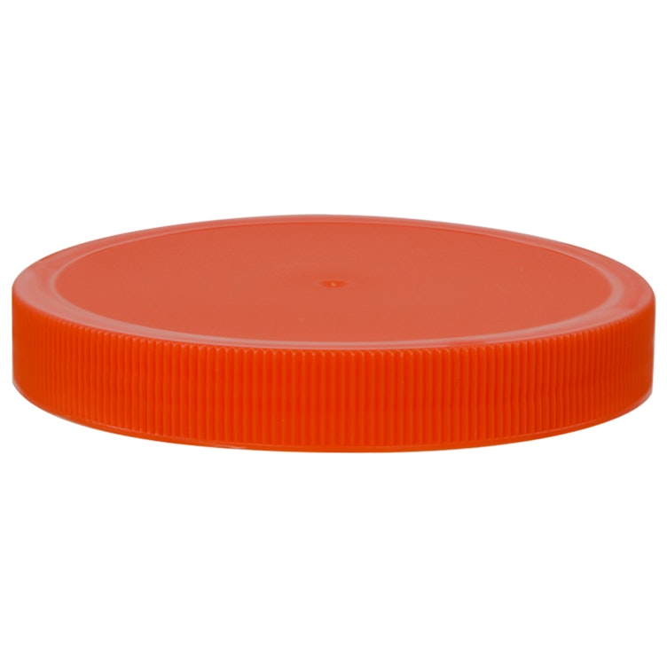 100/400 Orange Polypropylene Unlined Ribbed Cap