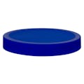100/400 Blue Polypropylene Unlined Ribbed Cap