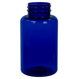 200cc Cobalt Blue PET Packer Bottle with 38/400 Neck (Cap Sold Separately)