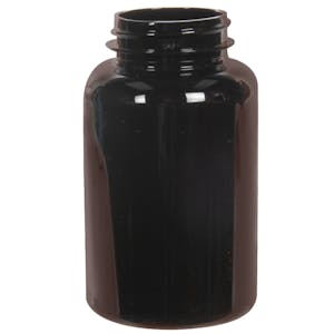 250cc Dark Amber PET Packer Bottle with 45/400 Neck (Cap Sold Separately)