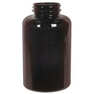 500cc Dark Amber PET Packer Bottle with 45/400 Neck (Cap Sold Separately)