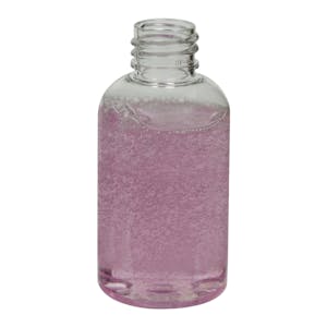 2 oz. Clear PET Squat Boston Round Bottle with 20/410 Neck (Caps Sold Separately)