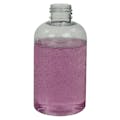 6 oz. Clear PET Squat Boston Round Bottle with 24/410 Neck (Cap Sold Separately)