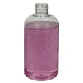 8 oz. Clear PET Squat Boston Round Bottle with 24/410 Neck (Cap Sold Separately)