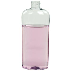32 oz. Clear PET Vale High Clarity Oval Bottle with 28/415 Neck (Cap Sold Separately)