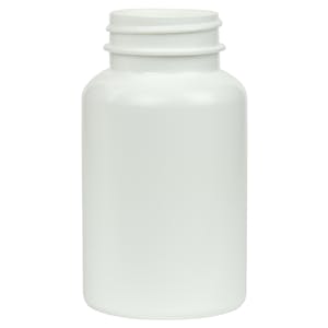 150cc/5.1 oz. White HDPE Pharma Packer Bottle with 38/400 Neck (Cap Sold Separately)