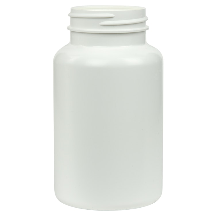 225cc/7.6 oz. White HDPE Pharma Packer Bottle with 45/400 Neck (Cap Sold Separately)