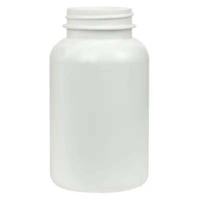 275cc (9.3 oz.) White HDPE Pharma Packer Bottle with 45/400 Neck (Cap Sold Separately)