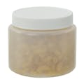 4 oz. Natural HDPE Wide Mouth Round Jar with 63/400 White Ribbed Cap with F217 Liner