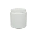 8 oz. White PET Straight-Sided Round Jar with 70/400 Neck (Cap Sold Separately)