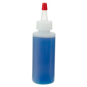 2 oz. Natural HDPE Cylindrical Sample Bottle with 20/400 Natural Yorker Dispensing Cap