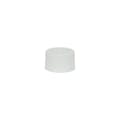 18/400 White Polypropylene Unlined Ribbed Cap