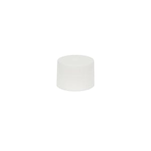 18/410 White Polypropylene Unlined Ribbed Cap