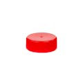 28/400 Red Polypropylene Unlined Ribbed Cap