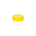 28/400 Yellow Polypropylene Unlined Ribbed Cap