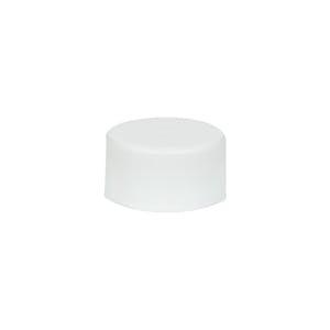 24/414 White Polypropylene Unlined Ribbed Cap