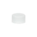 24/414 White Polypropylene Unlined Ribbed Cap