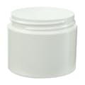 2 oz. White Polypropylene Straight-Sided Double-Wall Round Jar with 58/400 Neck (Cap Sold Separately)
