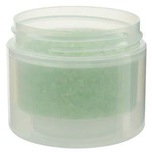 2 oz. Natural Polypropylene Straight-Sided Double-Wall Round Jar with 58/400 Neck (Cap Sold Separately)