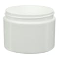 8 oz. White Polypropylene Straight-Sided Double-Wall Round Jar with 89/400 Neck (Cap Sold Separately)