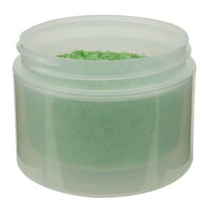 4 oz. Natural Polypropylene Straight-Sided Double-Wall Round Jar with 70/400 Neck (Cap Sold Separately)