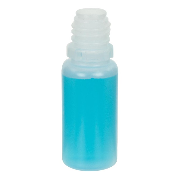 10mL Natural LDPE Boston Round E-Liquid Bottle with 13/415 Neck (Cap Sold Separately)