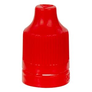 13/415 Red LDPE CRC/TE Cap for 10mL & Larger E-Liquid Bottles
