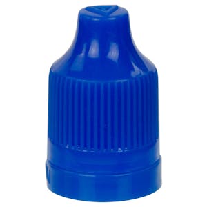 13/415 Blue LDPE CRC/TE Cap for 10mL & Larger E-Liquid Bottles