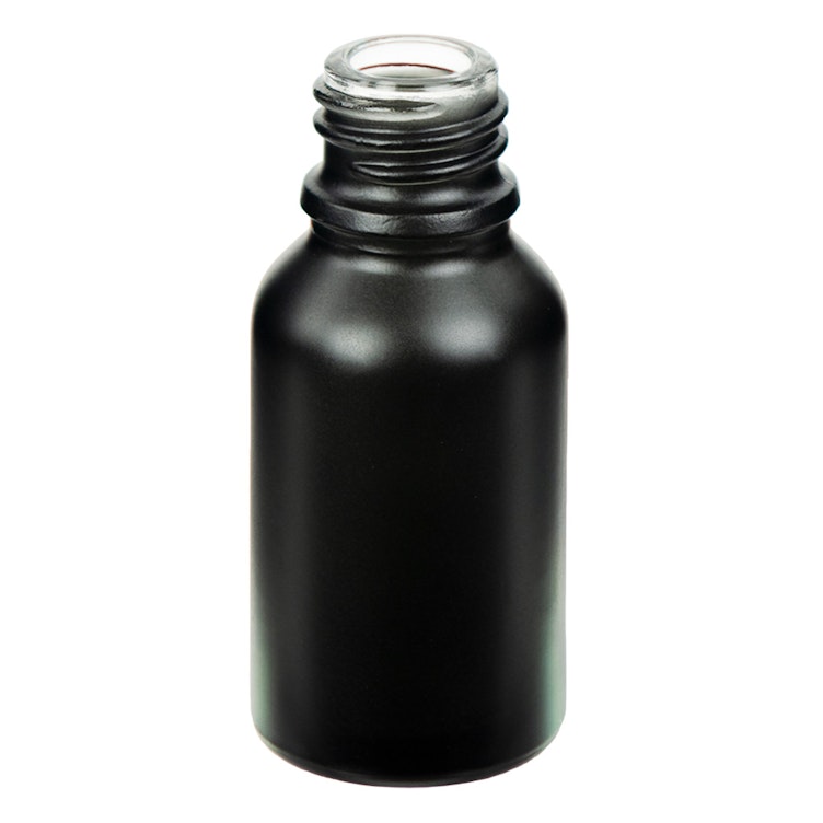 2 oz. Amber Boston Round Glass Black Child Resistant Dropper Bottle, 20mm  20-400