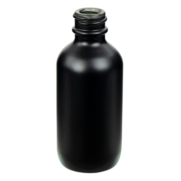 60mL Matte Black E-Liquid Boston Round Glass Bottle with 20/400 Neck (Cap Sold Separately)