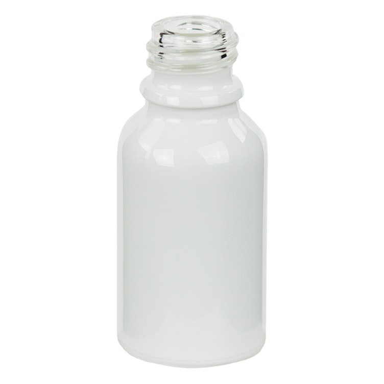 1 oz (30ml) CLEAR Glass Bottle with Silver 20-400 lid with foam liner