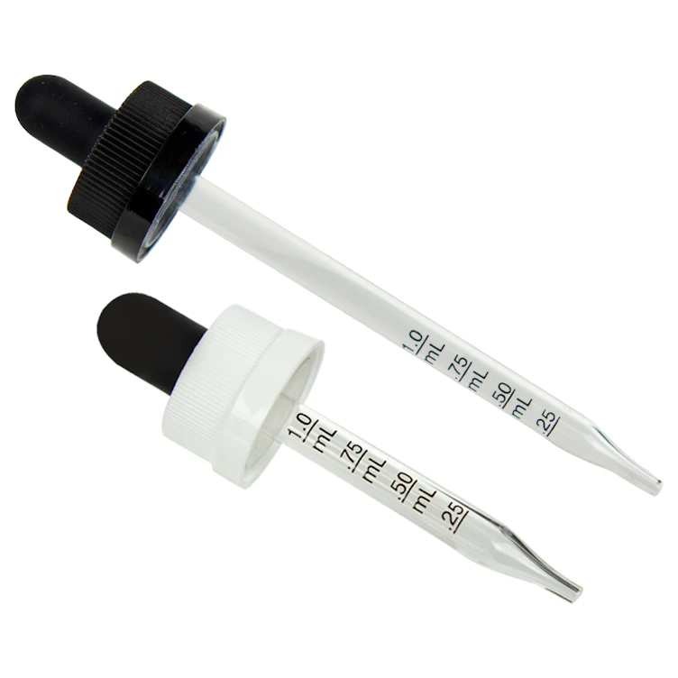 CRC Glass Dropper Assemblies with Measurements | U.S. Plastic Corp.
