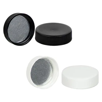 Ribbed Caps with Foil Induction Seal
