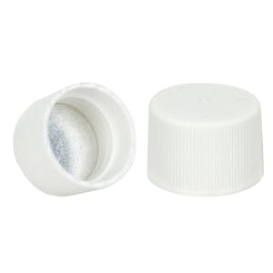 24/410 White Cap with Foil Induction Seal