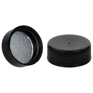 28/400 Black Cap with Foil Induction Seal
