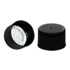 28/410 Black Cap with Foil Induction Seal